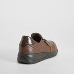 Zapato piel cremallera marrón 24HORAS