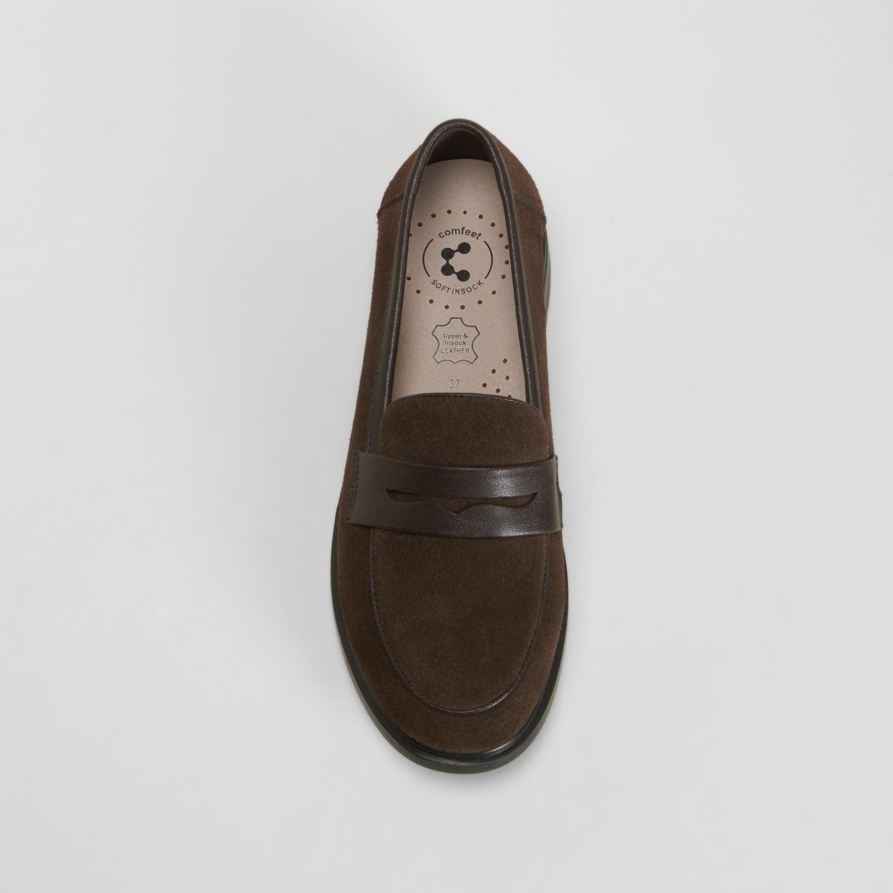 Mocasín serraje piel marrón COMFEET