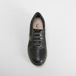 Zapato cuña elásticos negro COMFEET