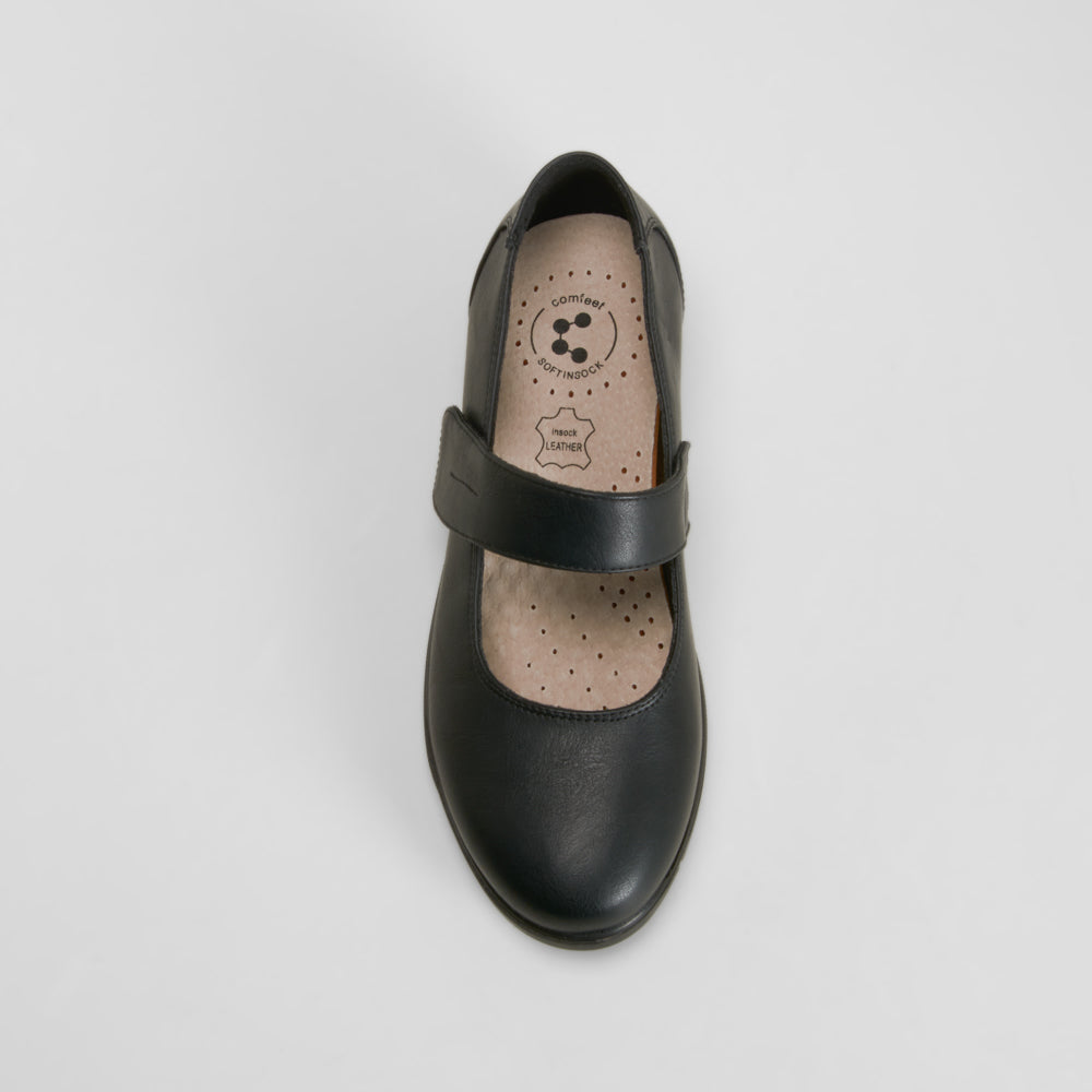 Zapato merceditas con pulsera negro COMFEET