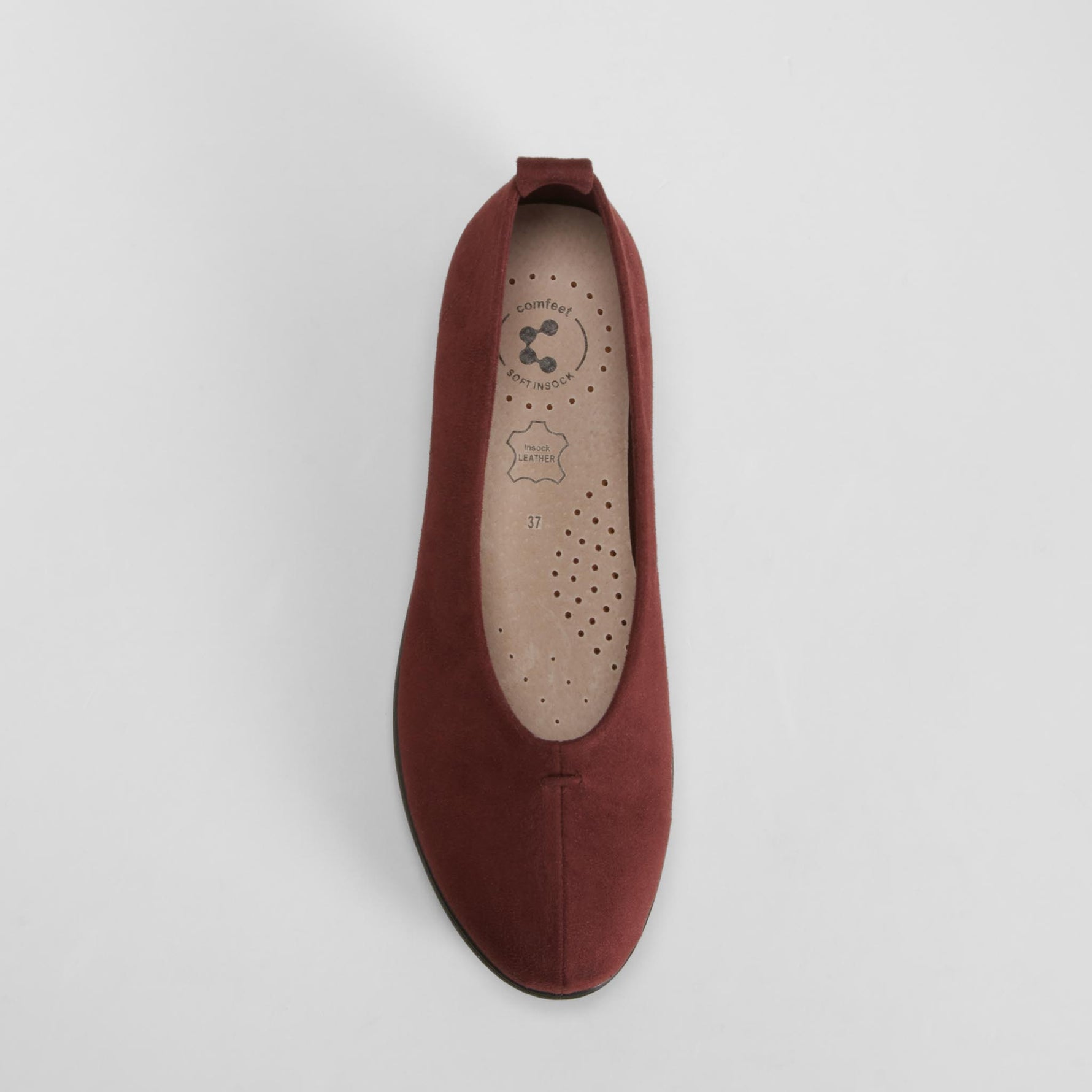 Bailarina confort pluma roja COMFEET