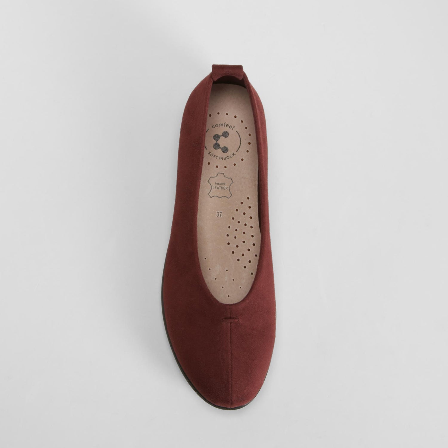 Bailarina confort pluma roja COMFEET