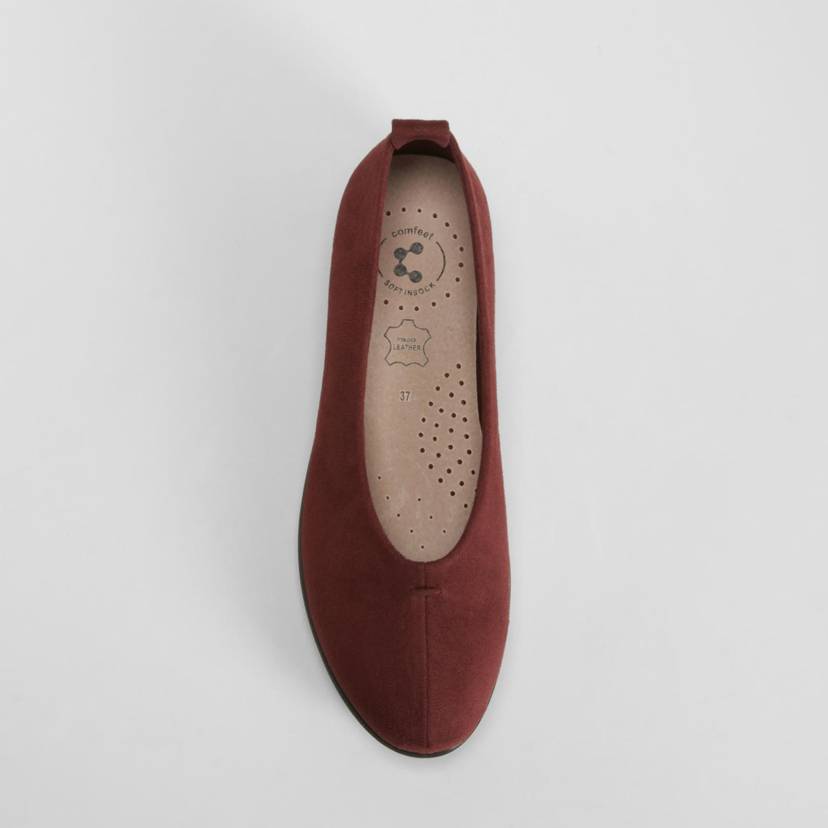 Bailarina confort pluma roja COMFEET