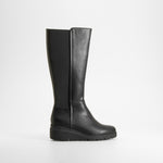 Bota alta cuña negra COMFEET