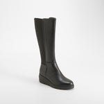 Bota alta cuña negra COMFEET