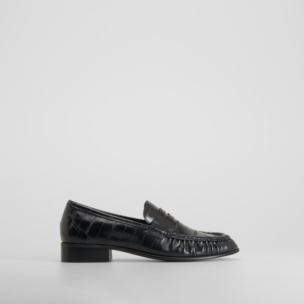 Mocasín negro piel FOSCO