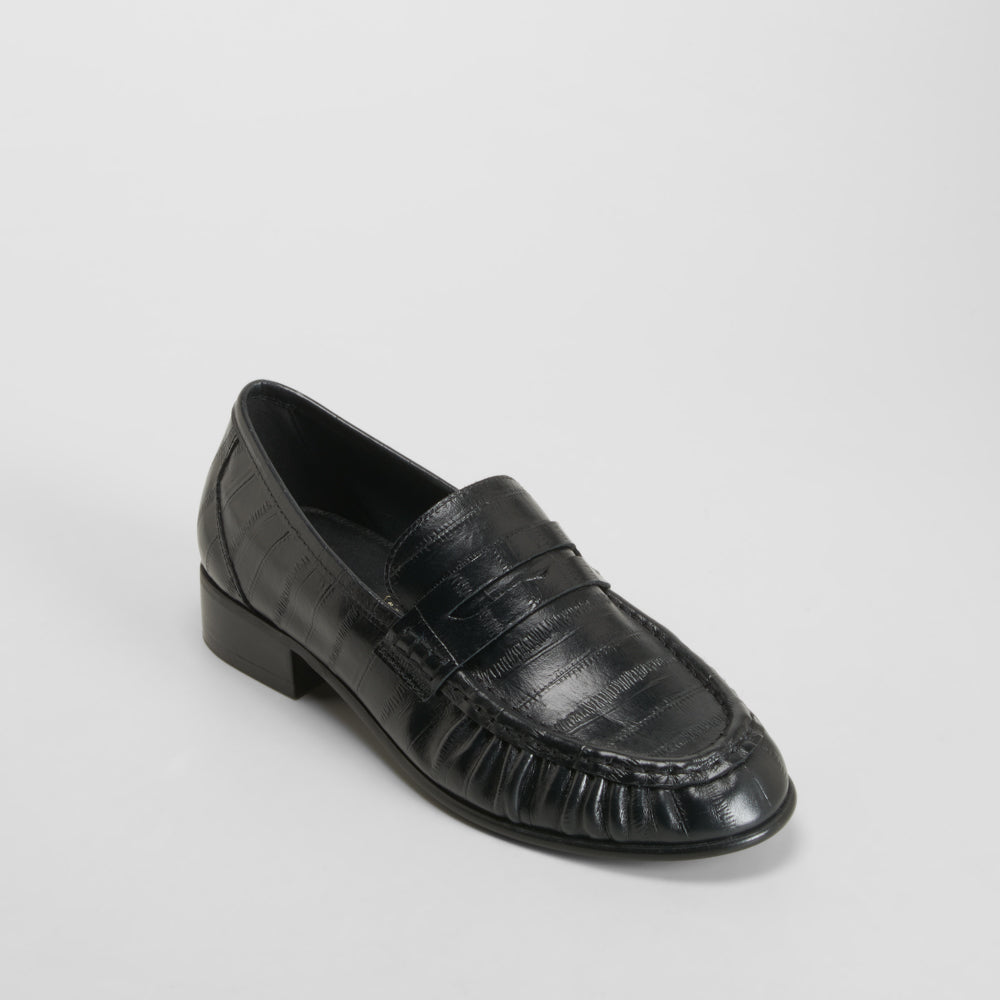 Mocasín negro piel FOSCO