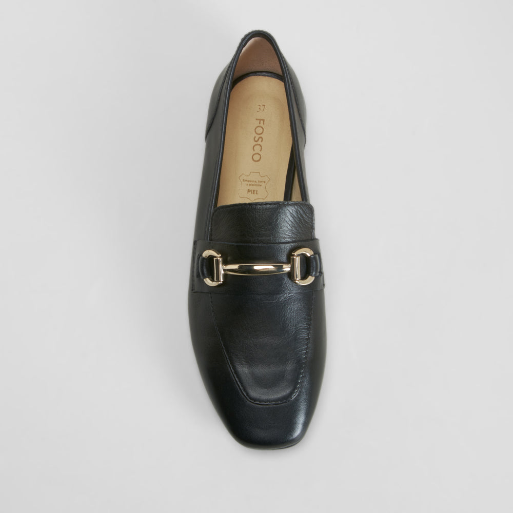 Mocasín piel negro FOSCO