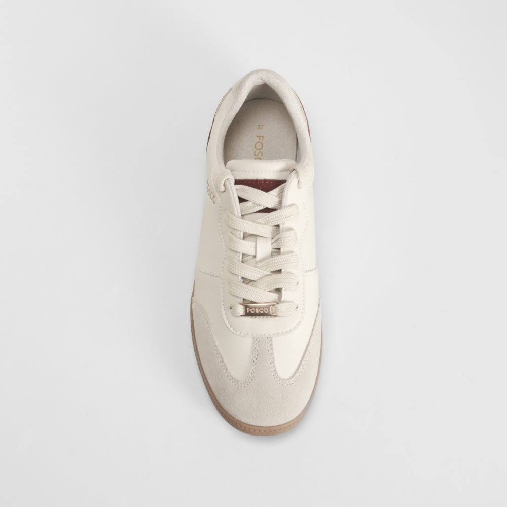 Zapatilla casual piel blanco roto FOSCO