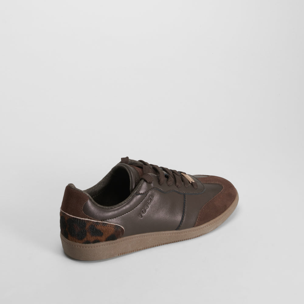 Zapatilla casual piel marrón FOSCO