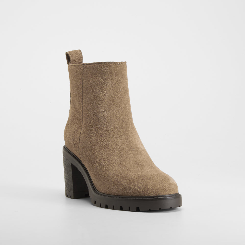 Botín tacón plataforma beige FOSCO
