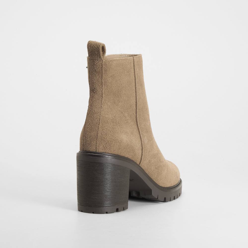Botín tacón plataforma beige FOSCO