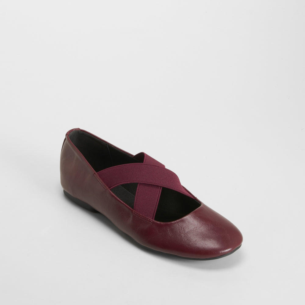 Bailarina roja con tiras cruzadas PICCOLA PIU