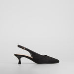 Zapato tacón destalonado salón negro PICCOLA PIU