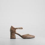 Zapato tacón medio beige elegante PICCOLA PIU