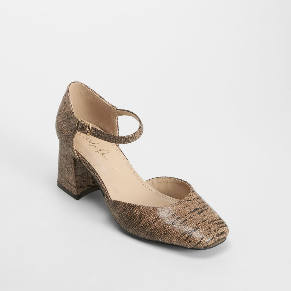Zapato tacón medio beige elegante PICCOLA PIU