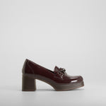 Zapato tacón ancho y plataforma rojo PICCOLA PIU