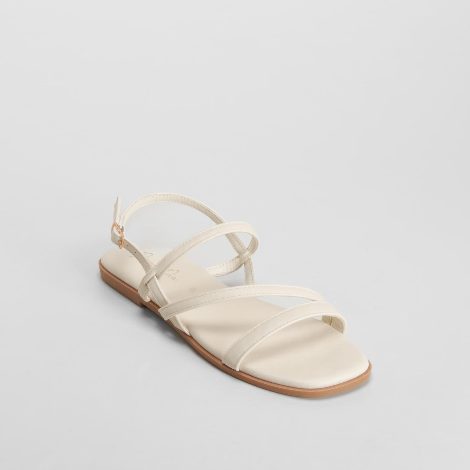 Sandalia multitiras cruzadas blanca PICCOLA PIU