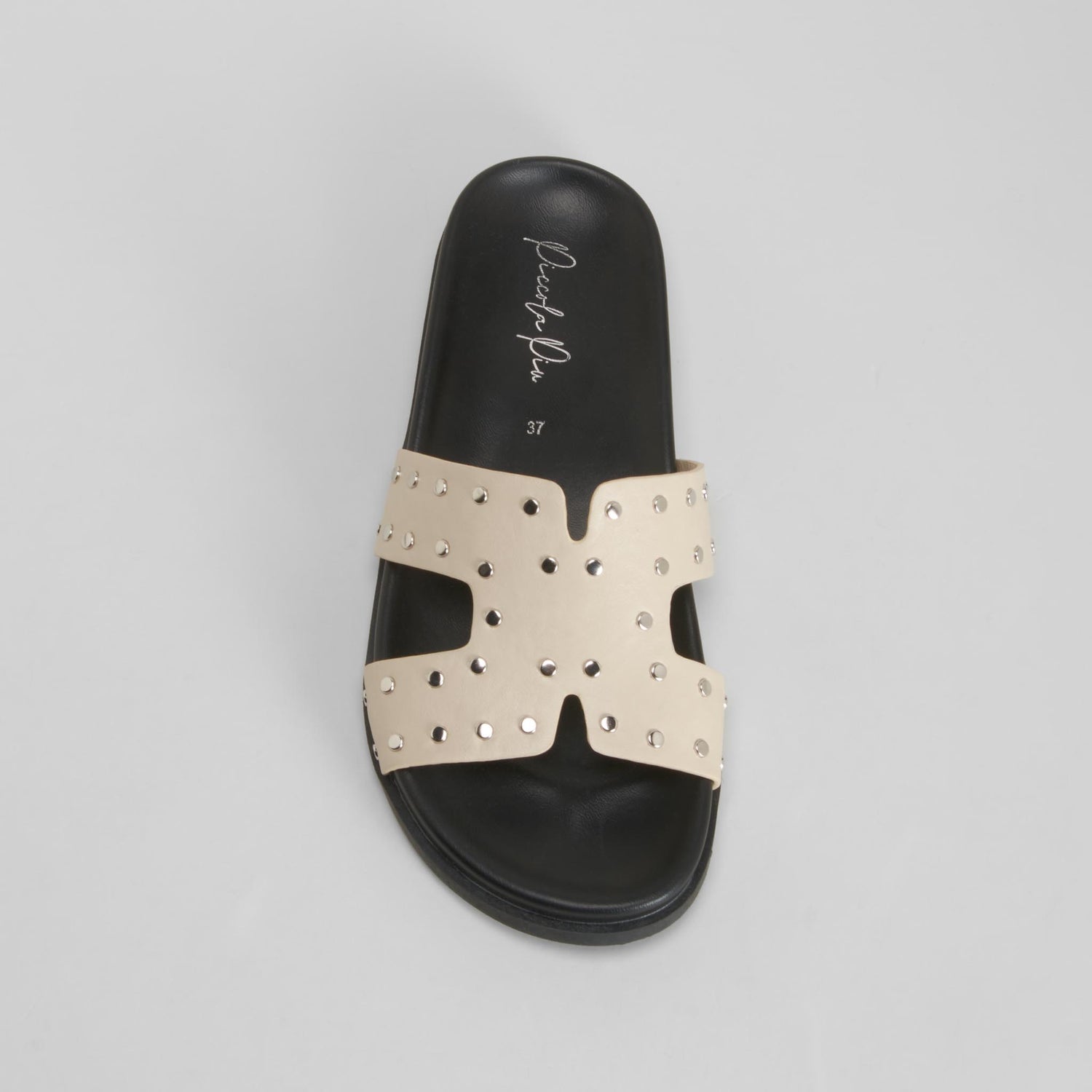 Sandalia bio tachuelas blanca PICCOLA PIU
