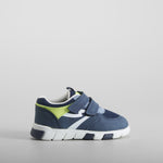 Zapatilla deportiva doble velcro azul bebé BACHE