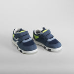Zapatilla deportiva doble velcro azul bebé BACHE