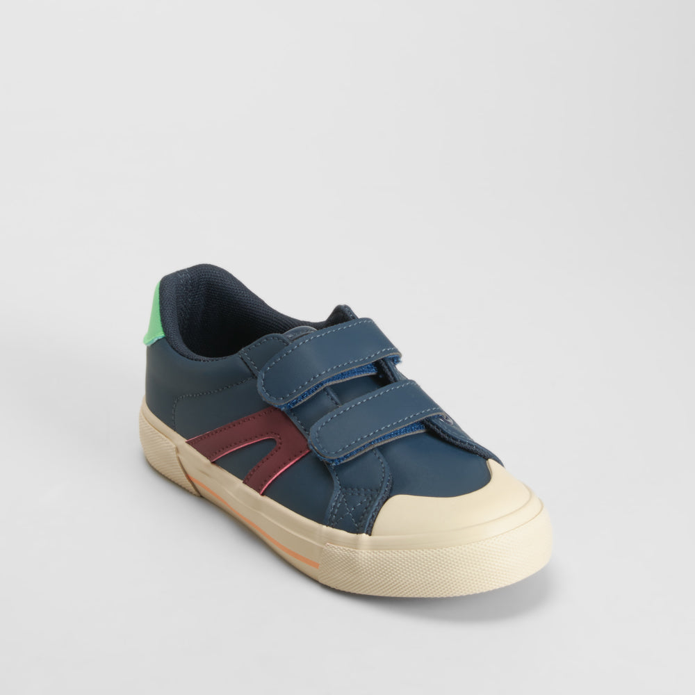 Zapatilla casual azul con tiras ajuste SEVEN FIVE