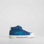 Zapatilla alta velcro y cordones azul SEVEN FIVE