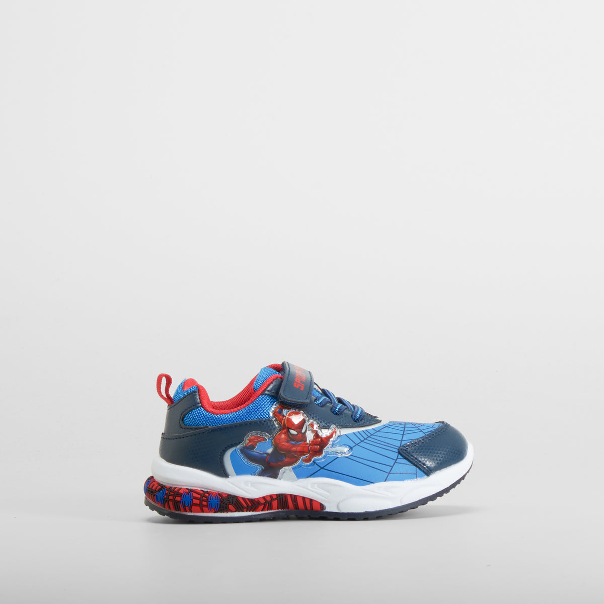 Zapatilla deportiva velcro luces azul SPIDERMAN