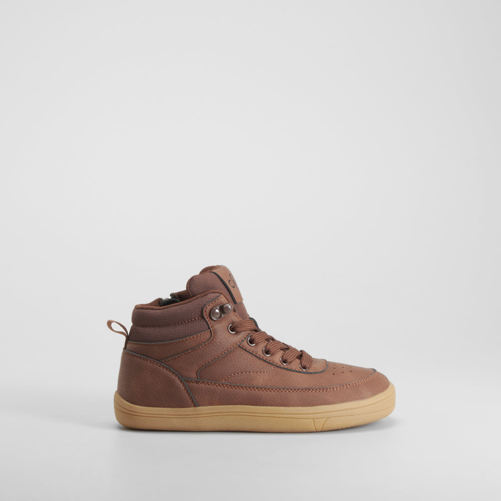 Zapatilla barefoot cordones marrón COMFEET KIDS