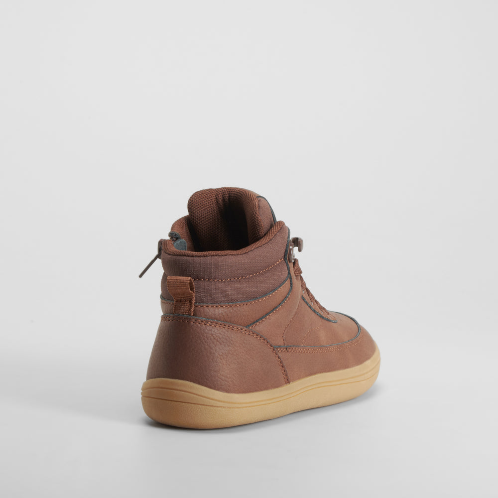 Zapatilla barefoot cordones marrón COMFEET KIDS