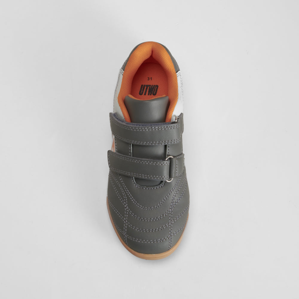 Deportiva cierre velcro futbol gris UTWO