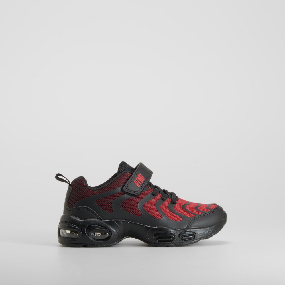 Zapatilla deportiva rojo negro cierre velcro UTWO
