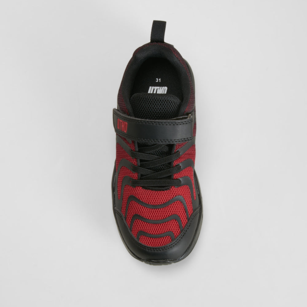 Zapatilla deportiva rojo negro cierre velcro UTWO