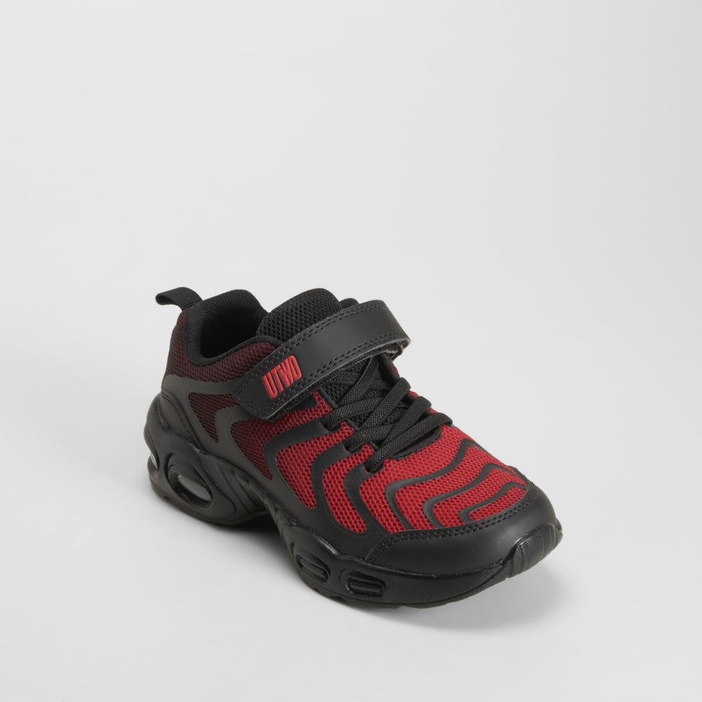 Zapatilla deportiva rojo negro cierre velcro UTWO