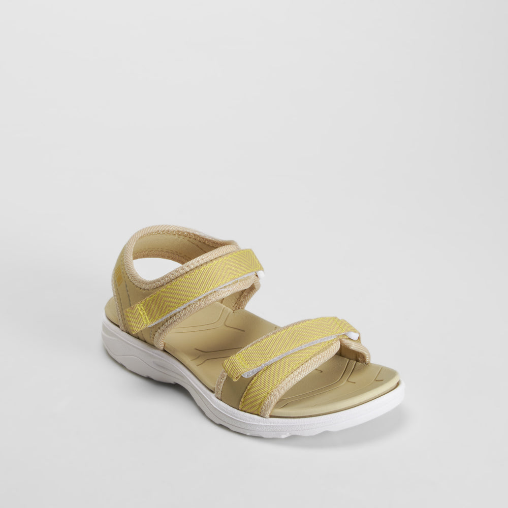 Sandalia beige tiras anchas suela blanca UTWO