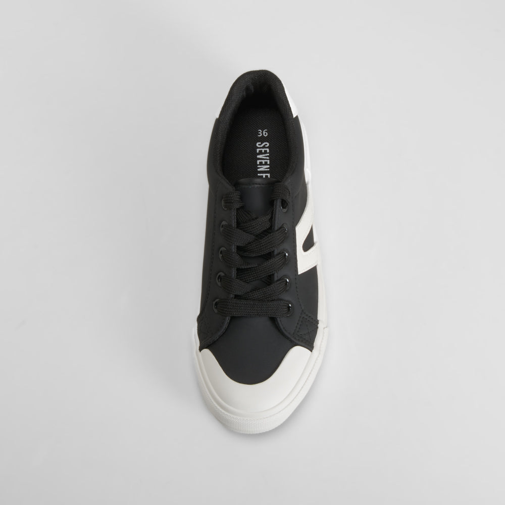 Zapatilla casual negro blanco SEVEN FIVE