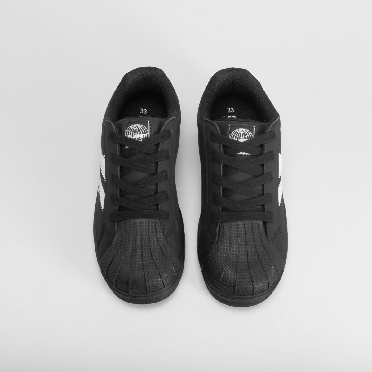 Zapatilla casual cordones negra SEVEN FIVE