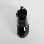 Bota militar charol fantasía bebé negra BACHE