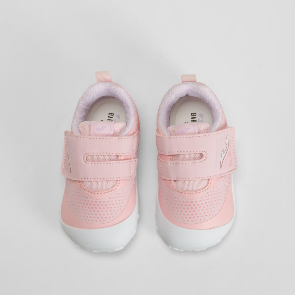 Zapatilla cierre velcro barefoot bebé rosa JOMA