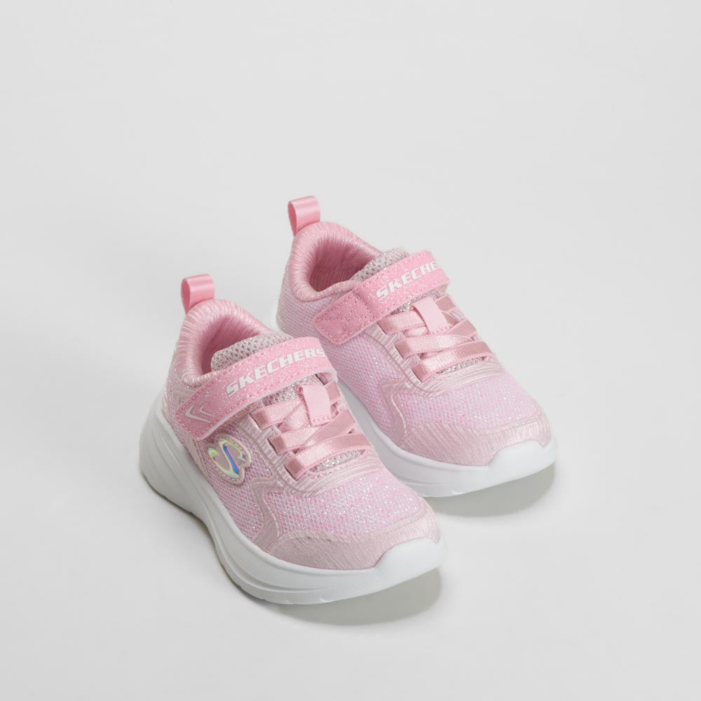 Zapatilla deportiva wave bebé rosa SKECHERS
