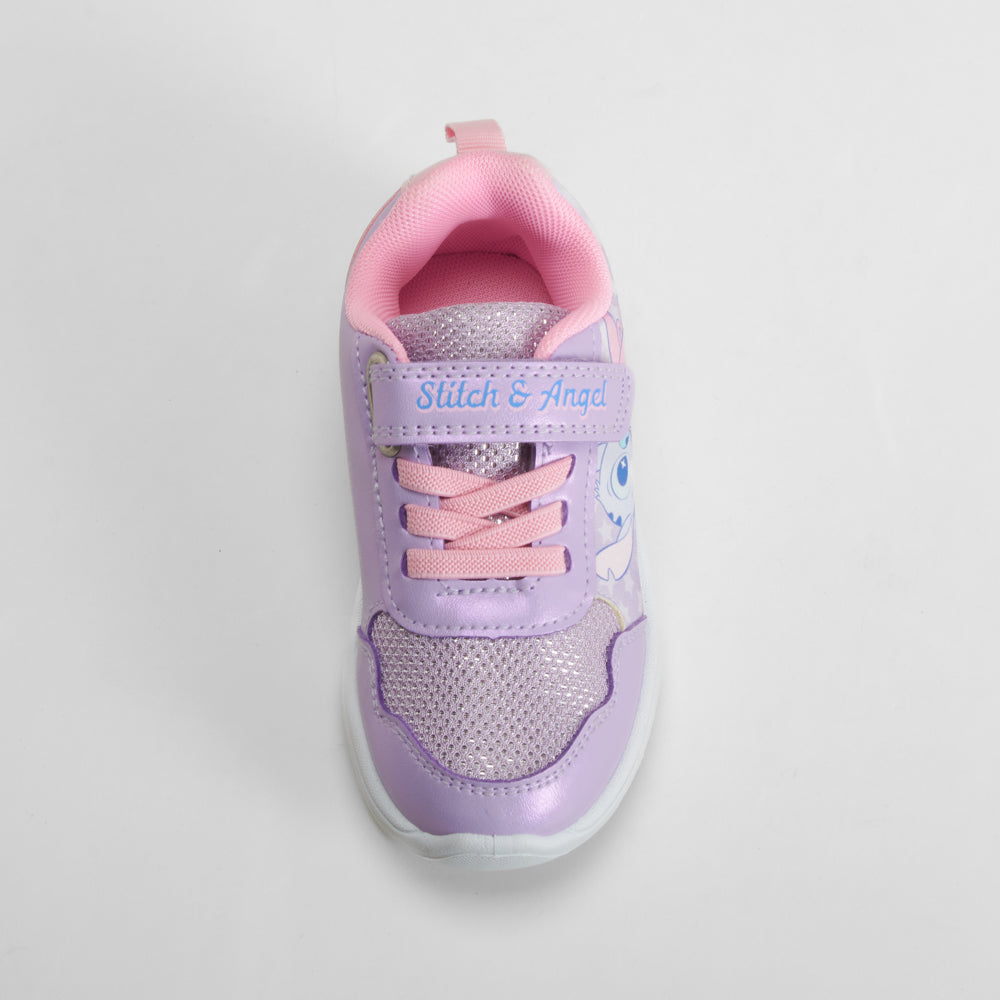 Deportiva luces morada STITCH