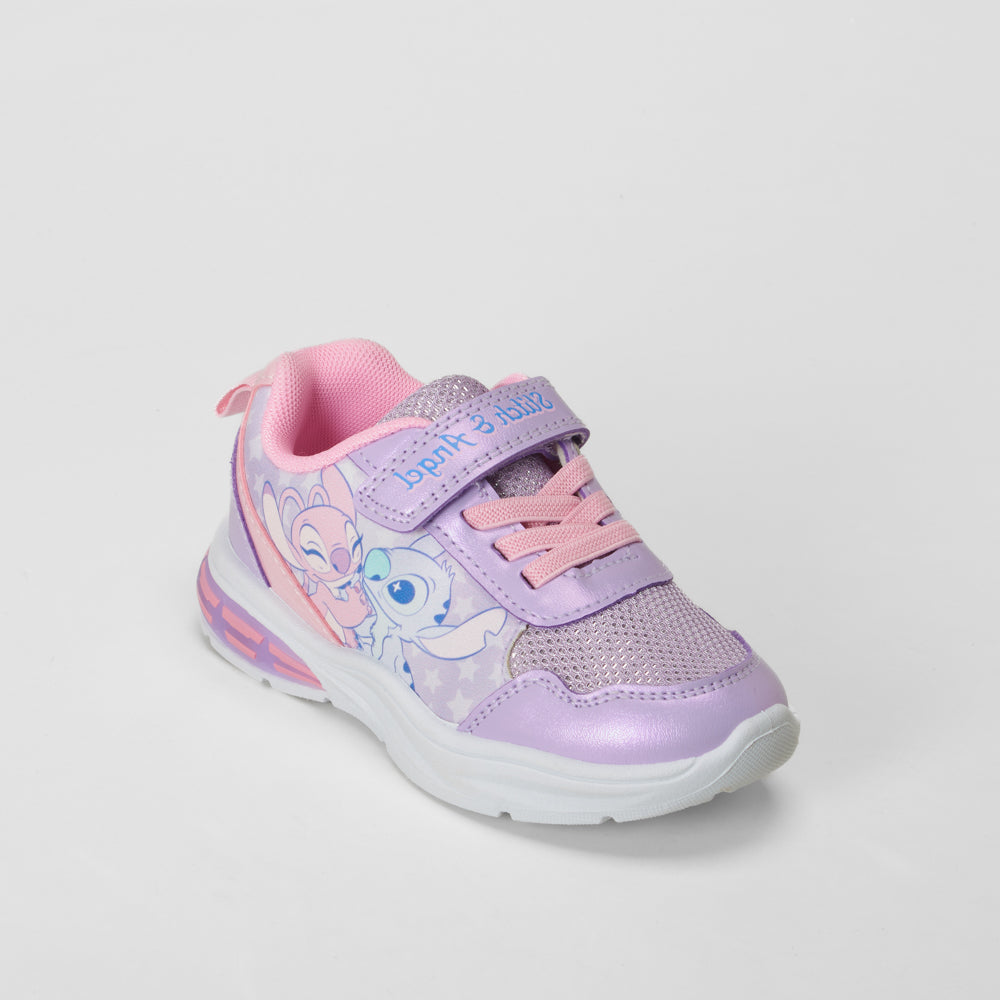 Deportiva luces morada STITCH