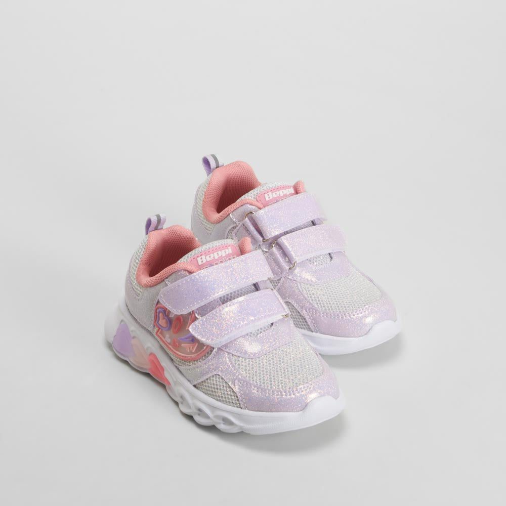 Zapatilla deportiva de luces y brillo morado BEPPI