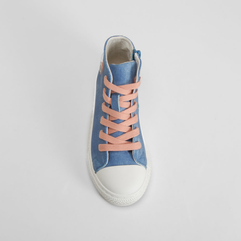 Deportiva alta con cordones azul OH GIRL!