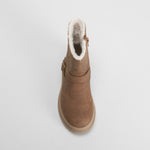 Bota plana con pelo y hebilla beige OH GIRL!