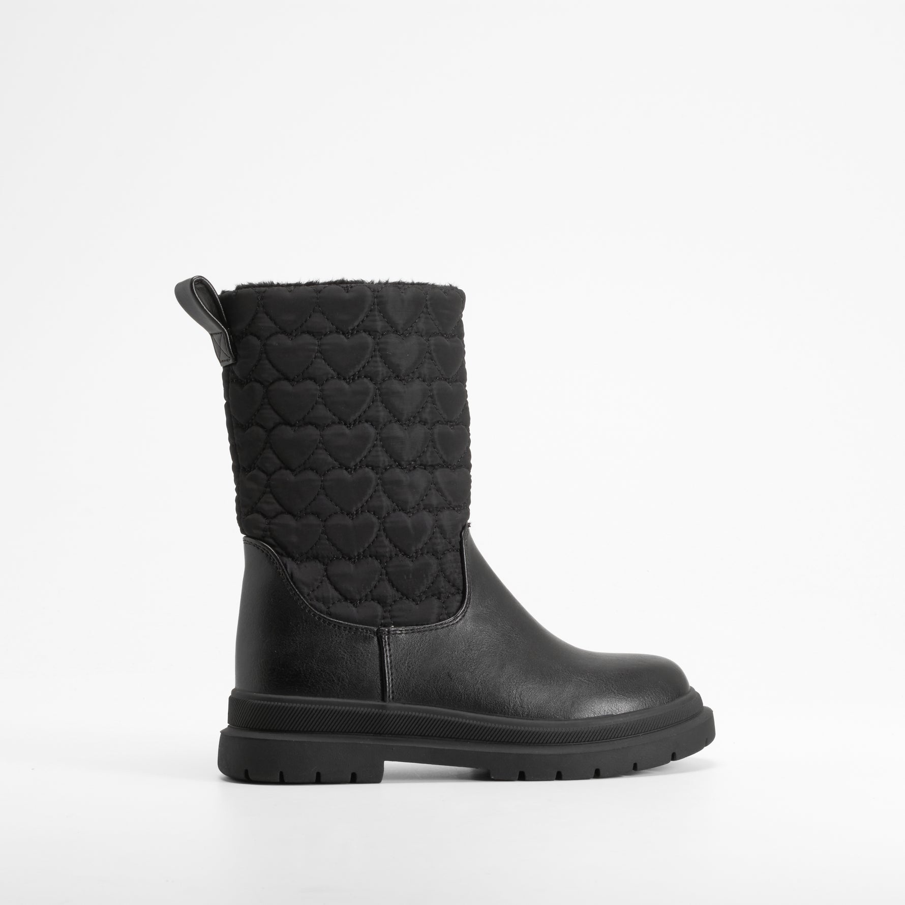 Bota alta nylon corazones negra OH GIRL!