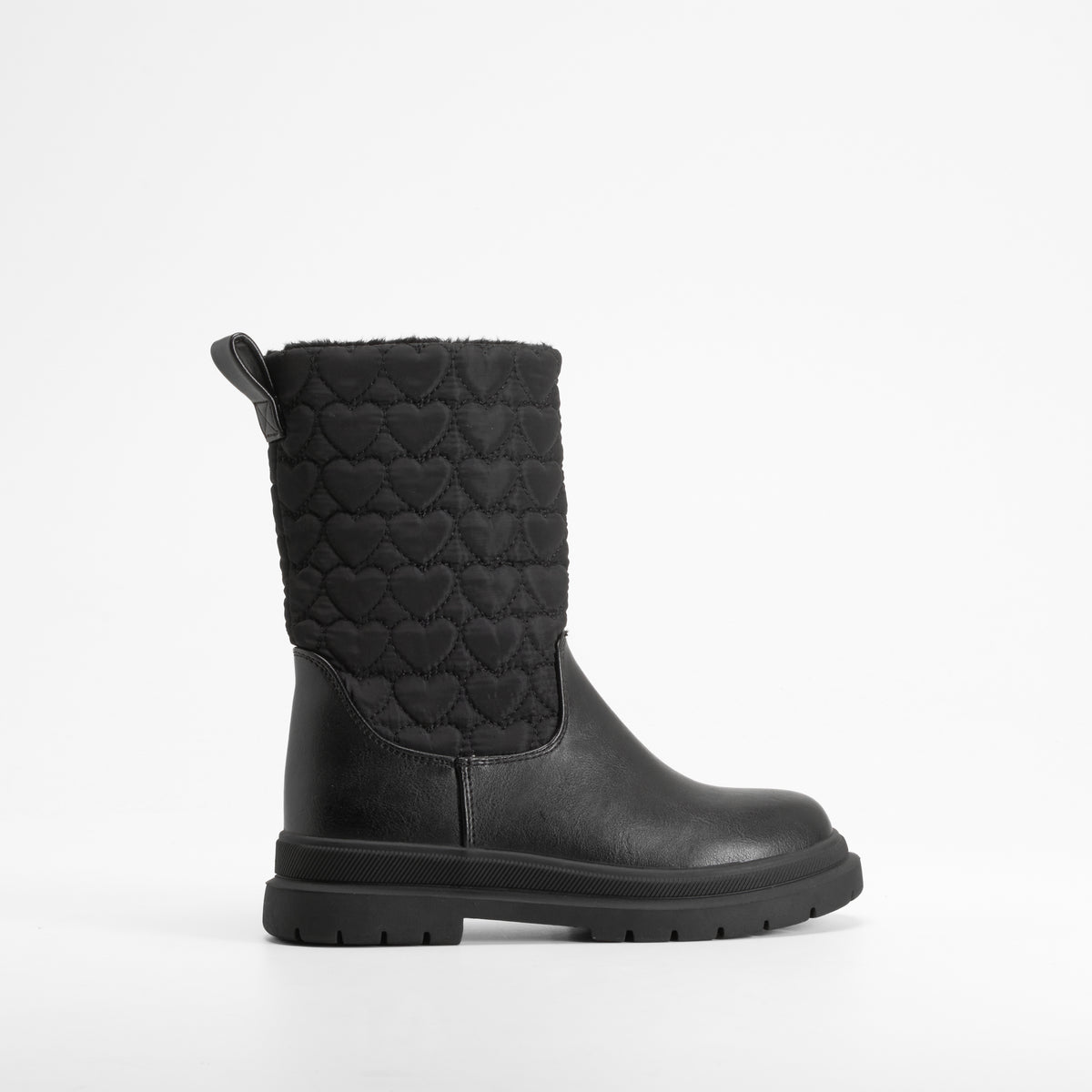 Bota alta nylon corazones negra OH GIRL!