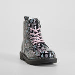 Bota charol estampada corazones negra OH GIRL!
