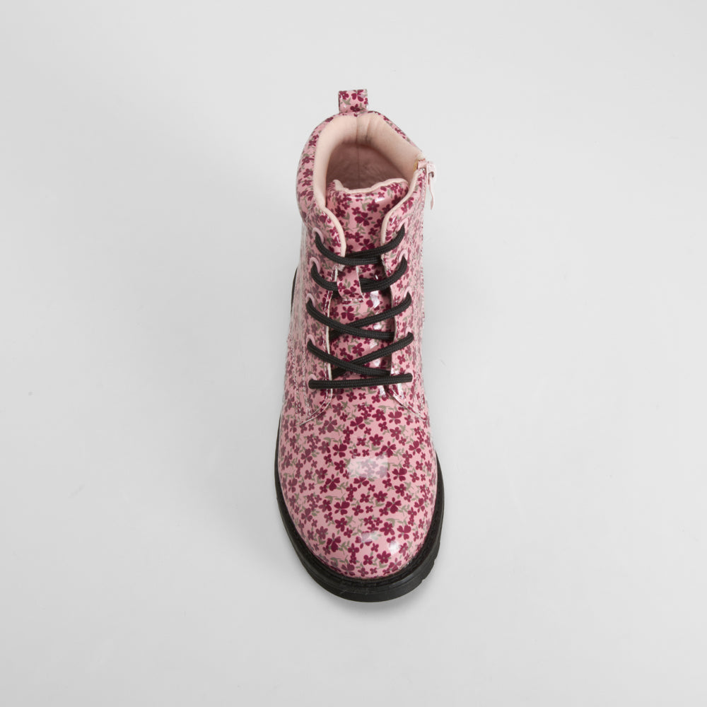 Bota militar estampada flores rosa OH GIRL!