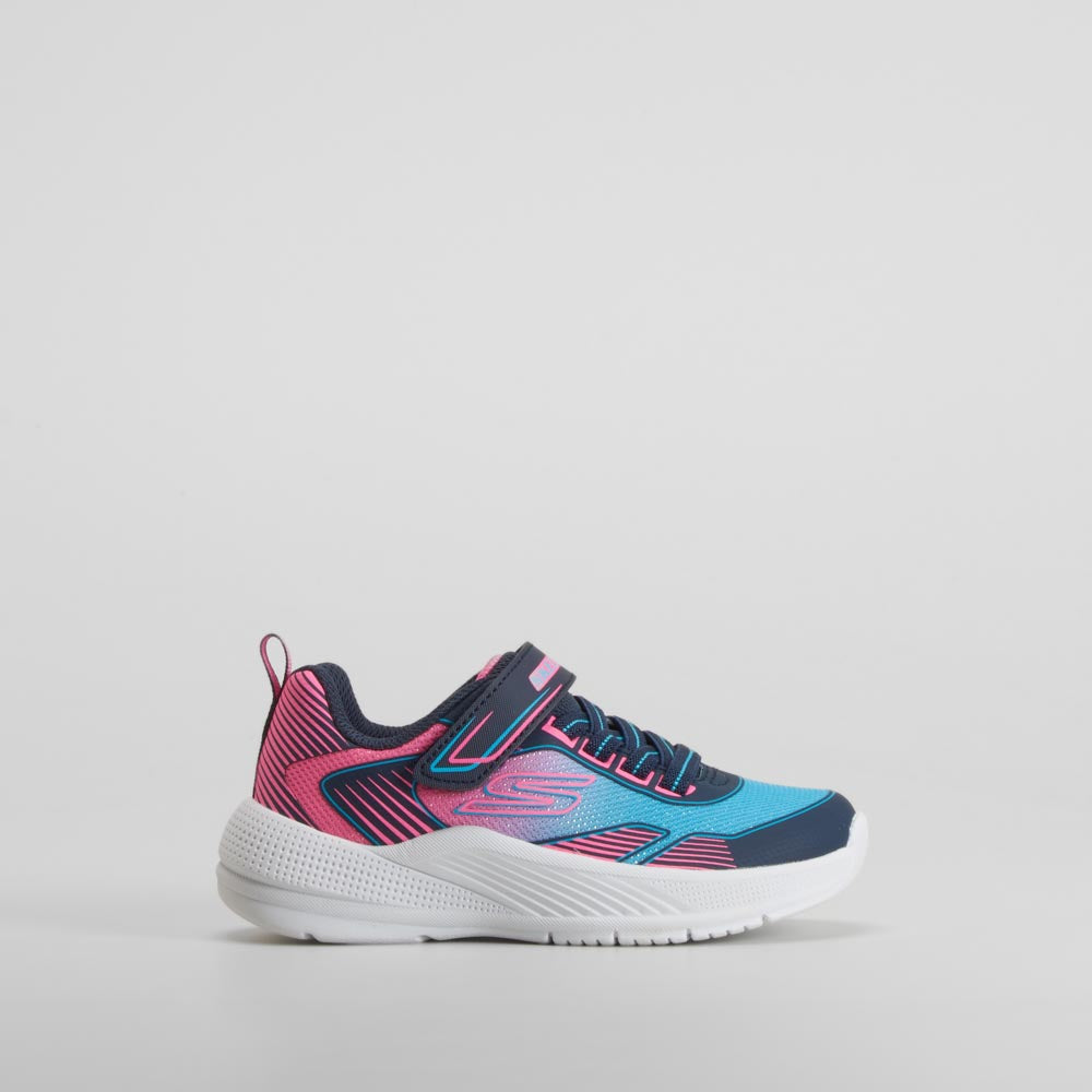 Deportiva Microspec Advance azul y rosa SKECHERS